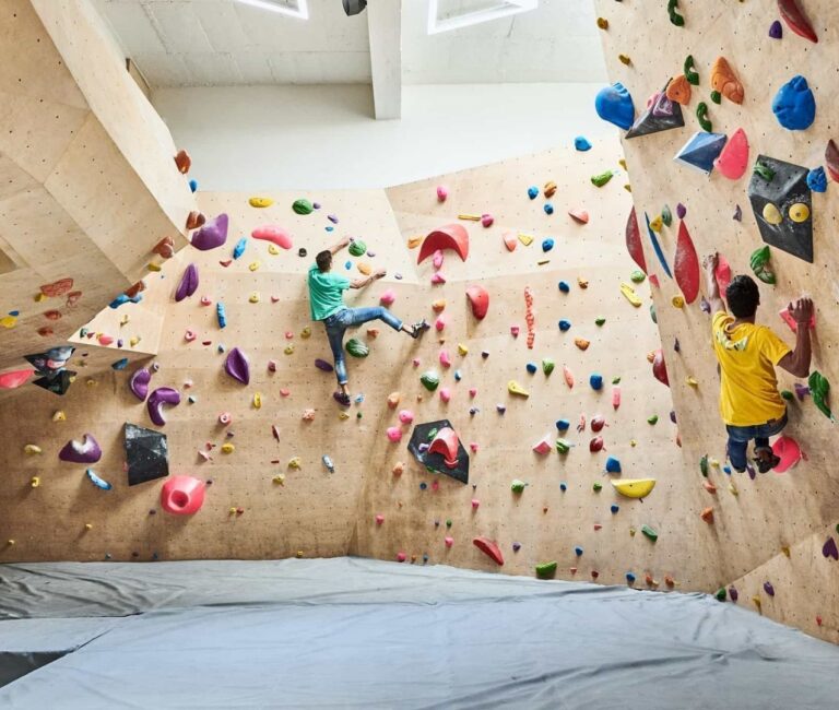 Young Adults Rock Climbing